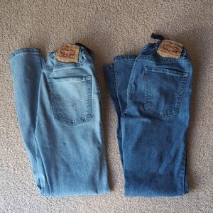 Boys Levi's 510 Light and Dark Blue Straight Jeans